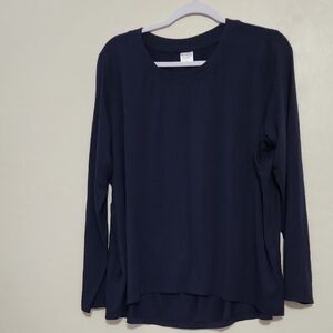 Athleta Deep Navy Long Sleeve Tee